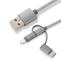 CoreParts 3-in-1 adapters Charging  cable Micro USB,