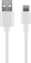 MicroConnect USB-C to USB2.0 A Cable, 0.5m White, for synching and
