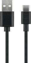 MicroConnect USB-C to USB2.0 A Cable, 1m Black, for synching and