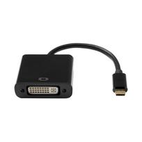 ProXtend USB-C (M) to DVI-I 24+5 (F)  Adapter, Black 10CM