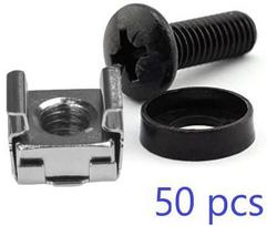 Lanview M6 CAGE NUT SET AND MOUNTING  SCREW, 1set= 50pcs