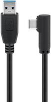 MicroConnect USB-C to USB 3.2 Gen 1  A  Cable, 2m Black, for synching