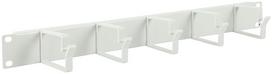 Lanview 1U 19"" CABLE ORGANIZER PANEL,  5 HOOK WHITE