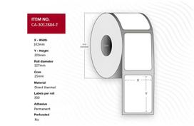 Capture Label 102 x 203mm, core 25mm,  Direct Thermal, Uncoated,