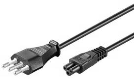 MicroConnect Power Cord Italy - C5 3m -  IMQ Approved Black,