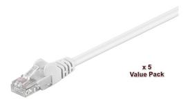 MicroConnect U/UTP CAT5e 15M White 5 Pack 1 pcs. = 5 pcs. in one box