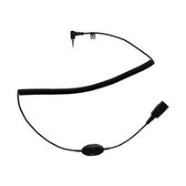 Jabra QD to 3.5 mm for PTT 8800-01-104, Cable, Black