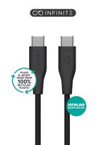 eSTUFF INFINITE (GRS) USB-C to USB-C  Cable 2m Black. Recycled