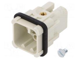 Connector: HDC | contact insert | male | S-D8 | PIN: 8 | size 3A | 10A