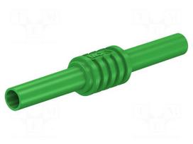 Laboratory connector: 4mm banana | adapter,socket | 1kV | 32A | green