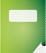 Sąsiuvinis, A5, langeliais, 12 lapų, 100gsm, su paraštėmis iš abiejų pusių
