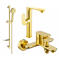 Mexen Milo DF40 vonios rinkinys, auksinis - 713153DF40-50