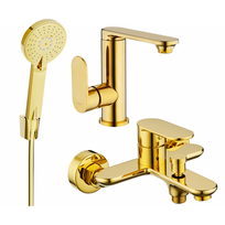 Mexen Milo R40 vonios kambario komplektas, auksinis - 713053R40-50