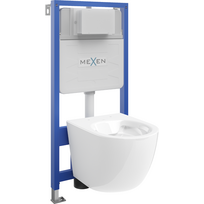 Mexen Lena potinkinis WC rinkinys Fenix Slim su WC indu, blizgus baltas - 6103322XX00