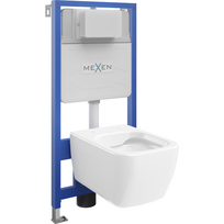 Mexen Margo potinkinis WC komplektas Fenix Slim su WC dubeniu, blizganti balta - 6103342XX00