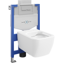 Mexen Stella paslėptas WC montavimo rėmas Fenix XS-U su WC dubeniu, baltas blizgesys - 6853368XX00