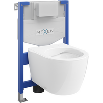 Mexen Carmen potinkinis unitazo komplektas Fenix XS-F su unitazo dubeniu , blizgus baltas - 6803388XX00