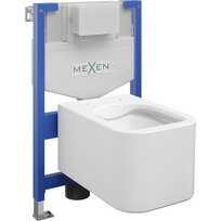 Mexen Elis paslėptas WC rėmas Fenix XS-F su WC dubeniu, baltas blizgus - 6803391XX00