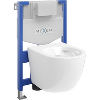 Mexen Lena paketas potinkinis WC rėmas Fenix XS-F su WC dubeniu, baltas blizgus - 6803322XX00