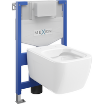 Mexen Margo paslėptas WC rinkinys Fenix XS-F su WC puodu, blizgi balta - 6803342XX00