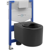 Mexen Sofia paslėptas WC rėmo komplektas Fenix XS-F su WC dubeniu, juodas matinis - 6803354XX85
