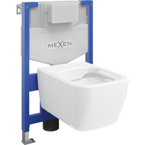 Mexen Stella paslėptas WC montavimo komplektas Fenix XS-F su WC dubeniu, balta blizgi - 6803368XX00