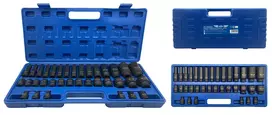ADLER smūginiai antgaliai K-D, 35 vnt., 1/2", 12 kampų, trumpi/ilgi, AD-35KD/12, plastikinis dėklas