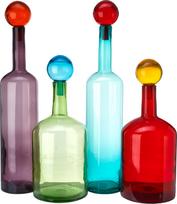 Polspotten Stiklo dekoracijos Bubbles and Bottles XXL, įvairiaspalvės, 4 dalių rinkinys