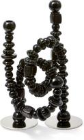 Polspotten Žvakidė klasikinei žvakei Beads, juoda