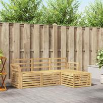 Lauko sofos komplektas 4 pcs Balta 193,5 x 122,5 x 73 cm