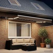 Rankinis markizės rėmas su LED Taupe 3 x 2 m