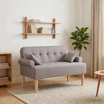 Minkštas kampas su mygtukų apmušalais Taupe 120 x 65 x 79 cm