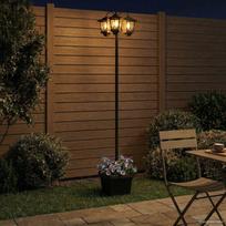 3-Head Lamp Post Juoda 32 x 32 x 188 cm Aliuminis ir ABS