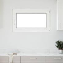 Požeminio lango RISOR 100 x 60 cm PVC ir stiklas Balta