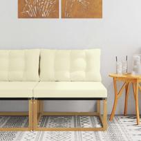 Lauko Vidurinis Sofa su pagalve Balta 79 x 83 x 73 cm plienas