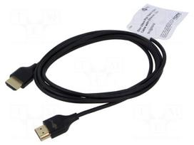 Cable | HDMI plug,both sides | 2m | black | Core: CCS