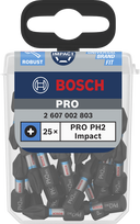 Atsuktuvų antgalių komplektas Bosch 2607002803, PH2, 25 mm, 1/4"