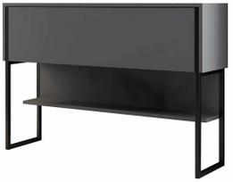 Konsolinis staliukas Kalune Design Luxe, antracito sp./juoda sp., 30 cm x 120 cm x 80 cm