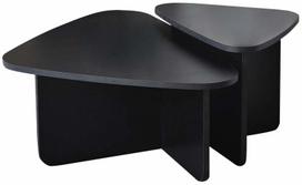 Kavos staliukų komplektas Kalune Design Ballare, juoda sp., 40 - 60 cm x 90 cm x 35 - 40 cm, 2 vnt.