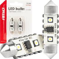 Automobilio lemputė AMiO Canbus Festoon 04250, led, balta sp., 24 V
