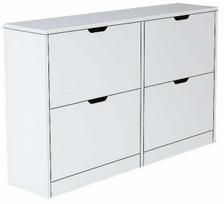 Batų spintelė Kalune Design Duru, balta matinė sp., 30 cm x 120.5 cm x 79.2 cm