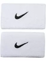 Riešo apvijos Nike Swoosh Double-Wide Wristbands - Balta
