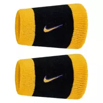 Riešo apvijos Nike Swoosh Double-Wide 2P - black/court purple/university gold - Daugiaspalvė