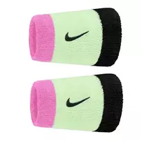 Riešo apvijos Nike Swoosh Double Wide 2P - pink/lime/black - Daugiaspalvė