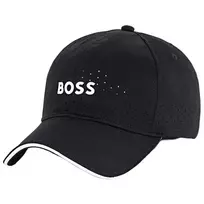 Teniso kepurė BOSS Perforated Gloss Logo - black - Juoda
