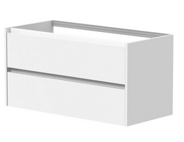 Apatinė spintelė po praustuvu KAME City, BU/10-3DR/D02P3, balti profiliai, 100 cm, Matinė balta