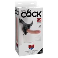 Strap-on dildo su dirželiais King Cock 19 cm