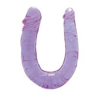 Dvigubas dildo Dreamtoys All Time Favorites, violetinis, PVC, 24,5 cm