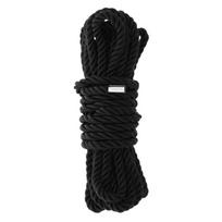 Bondage virvė Blaze 5 m, juoda, nailoninė, su metaline galų apdaila