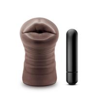 Masturbatorius su atvira burnos anga ir vibracija Hot chocolate heather